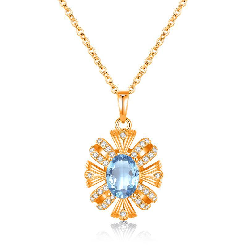 Natural Crystal Pendant Necklace – S925 Sterling Silver | Blingku
