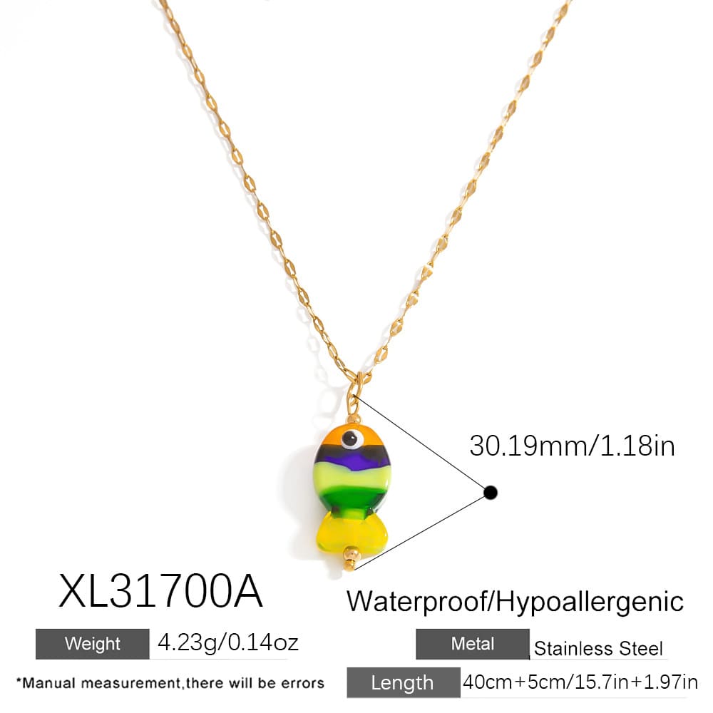 Trending Necklaces for Women – Minimalist Tropical Fish & Starfish Pendant Choker