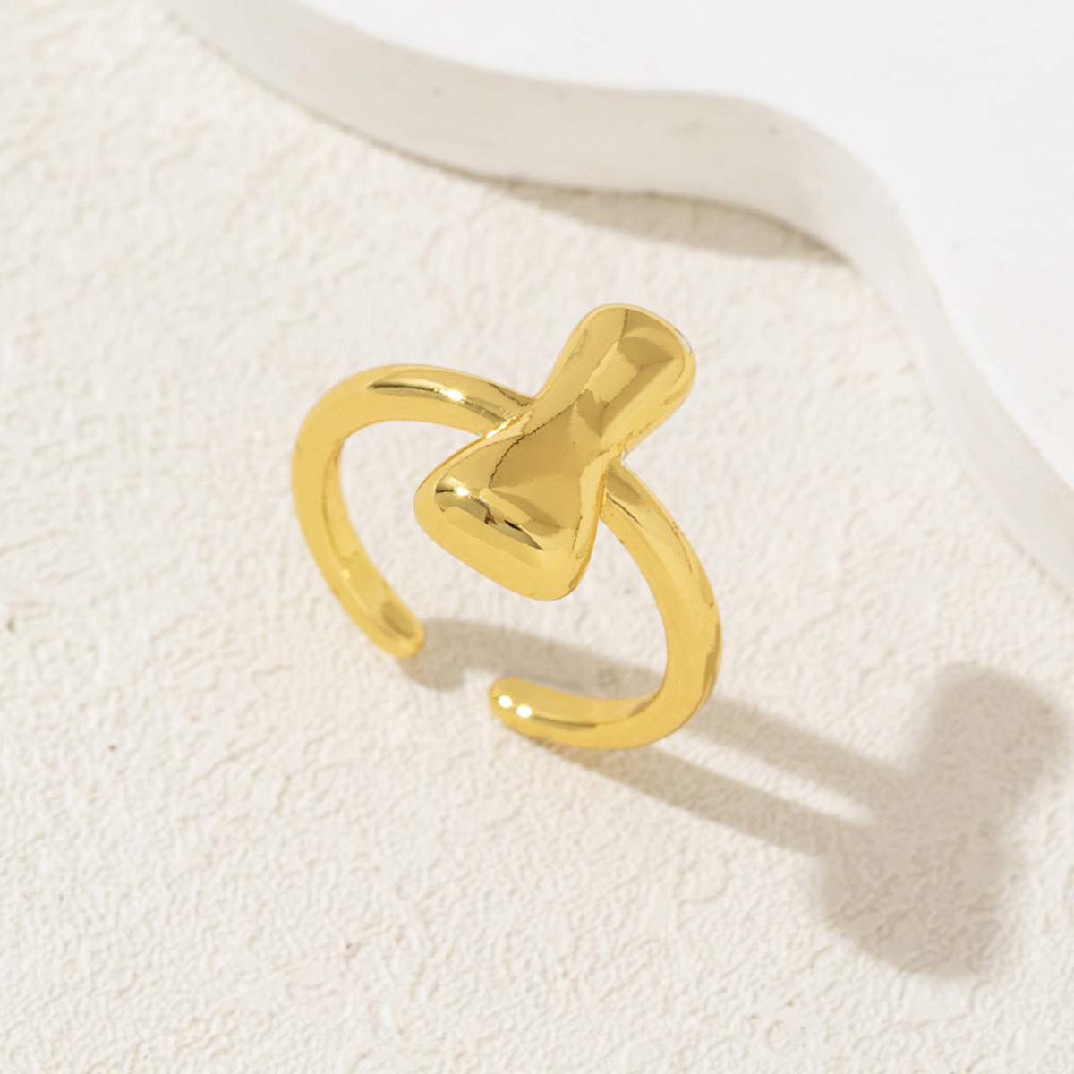 Letter Ring – Polished Mirror Finish Alphabet Initial Ring