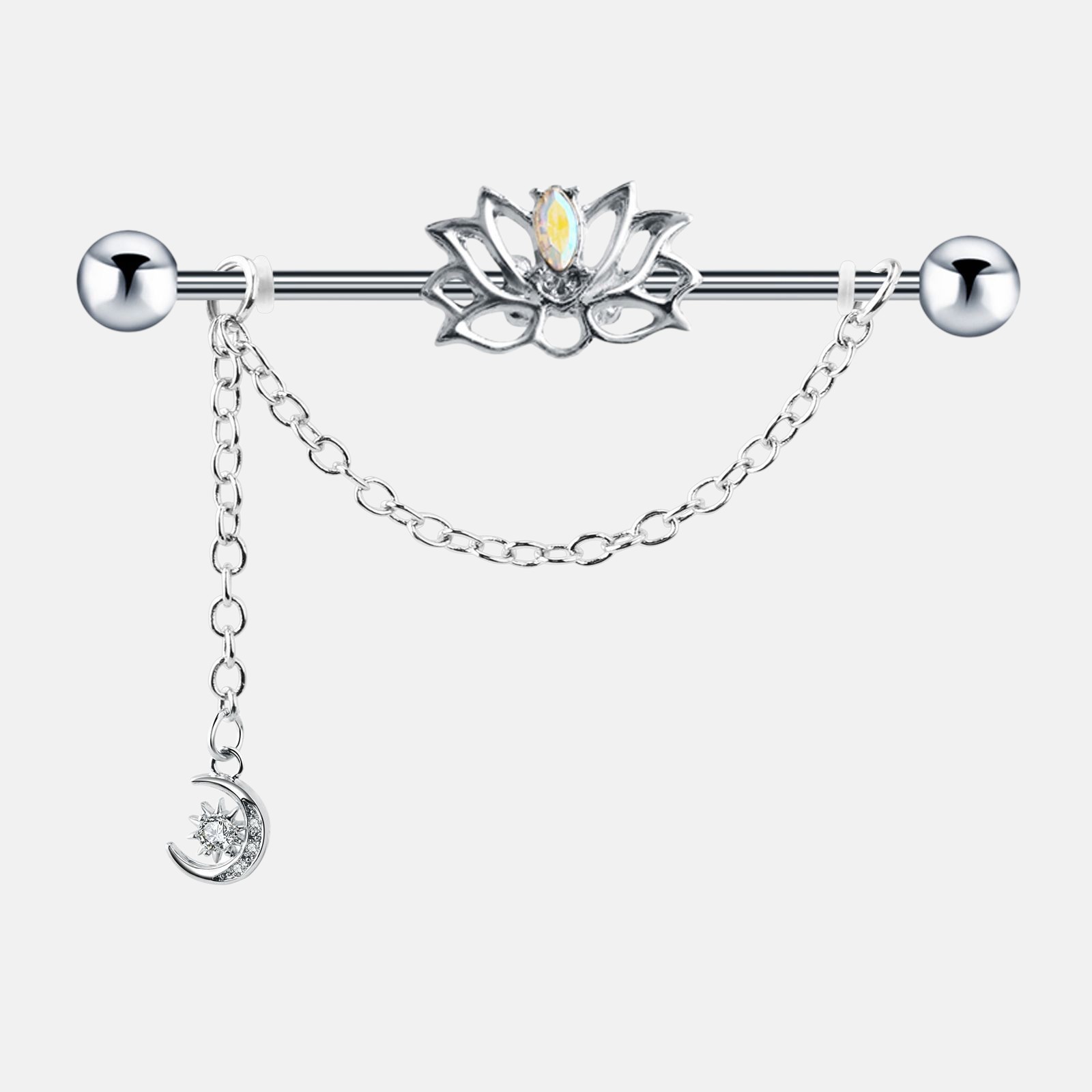 Cartilage Ear Piercing Jewelry – Long Bar Industrial Earrings for Scaffold Piercing