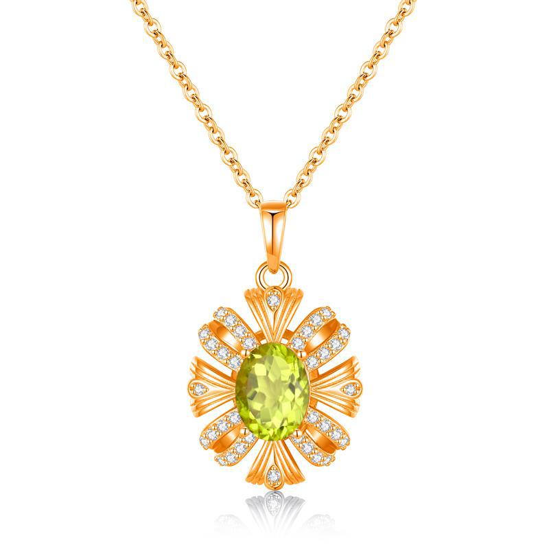 Natural Crystal Pendant Necklace – S925 Sterling Silver | Blingku