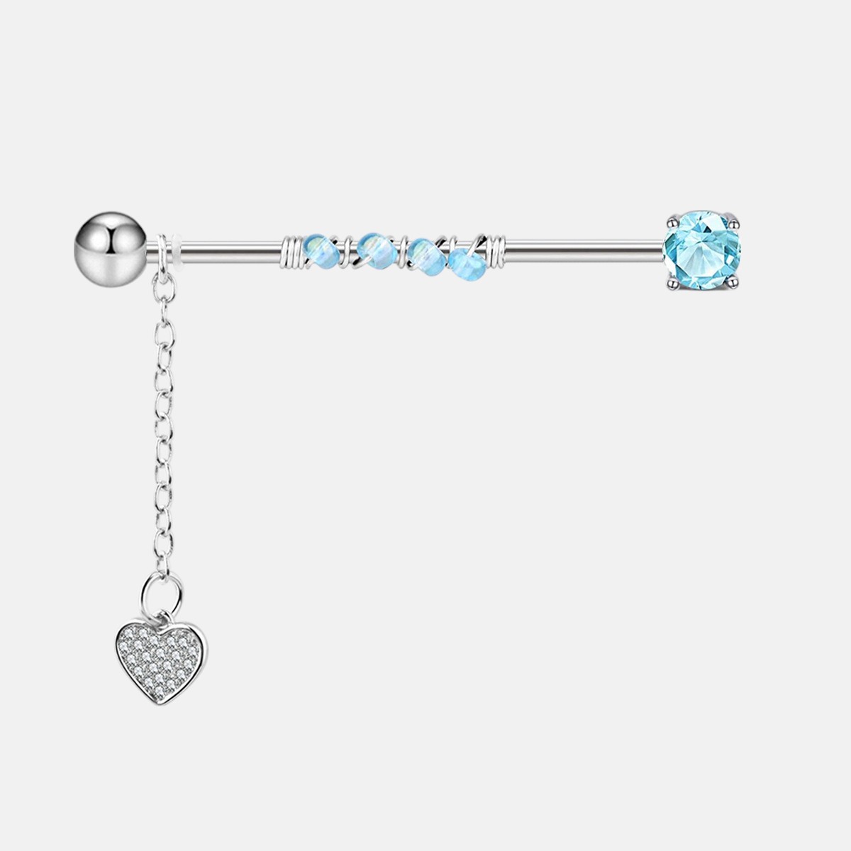 Cartilage Ear Piercing Jewelry – Long Bar Industrial Earrings for Scaffold Piercing