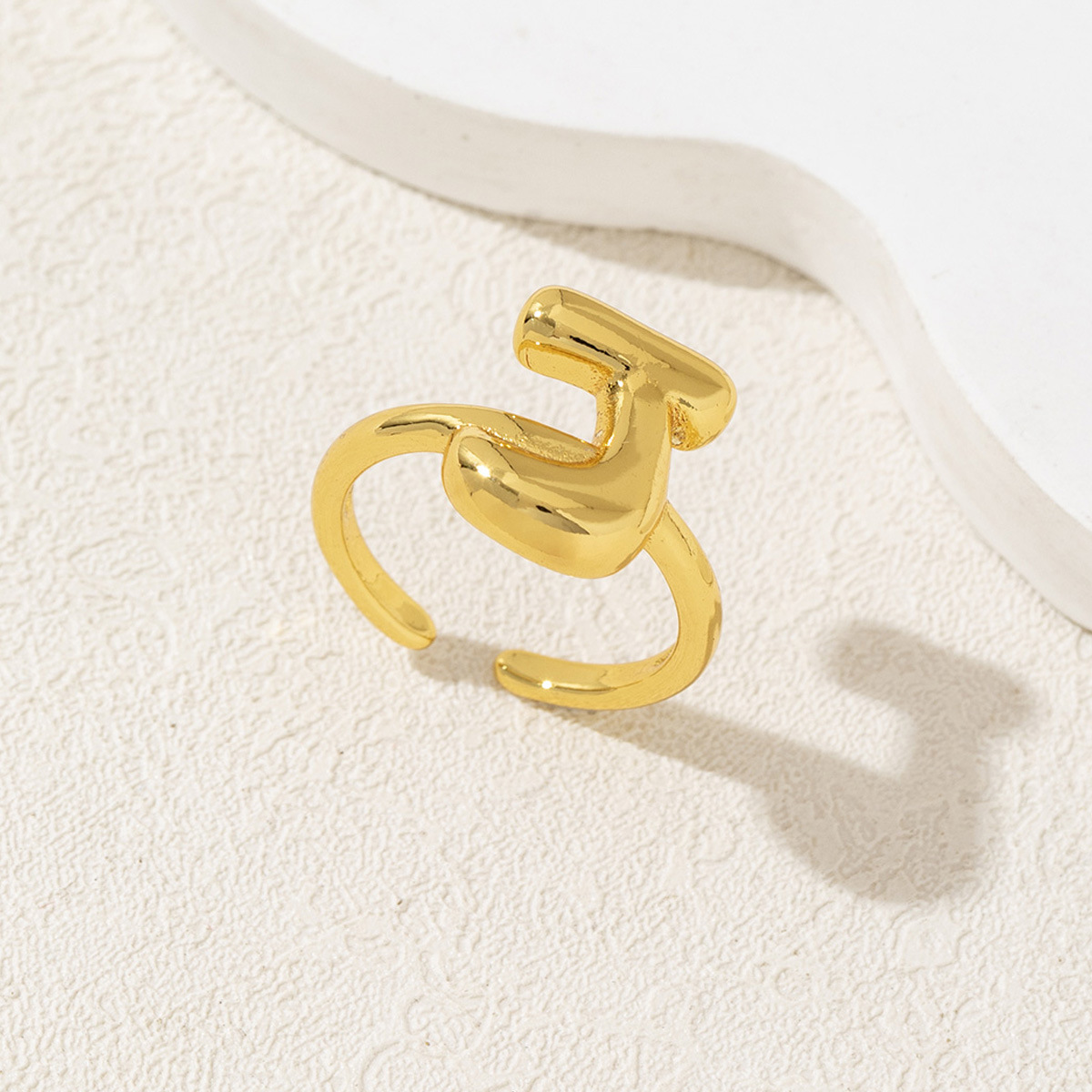 Letter Ring – Polished Mirror Finish Alphabet Initial Ring