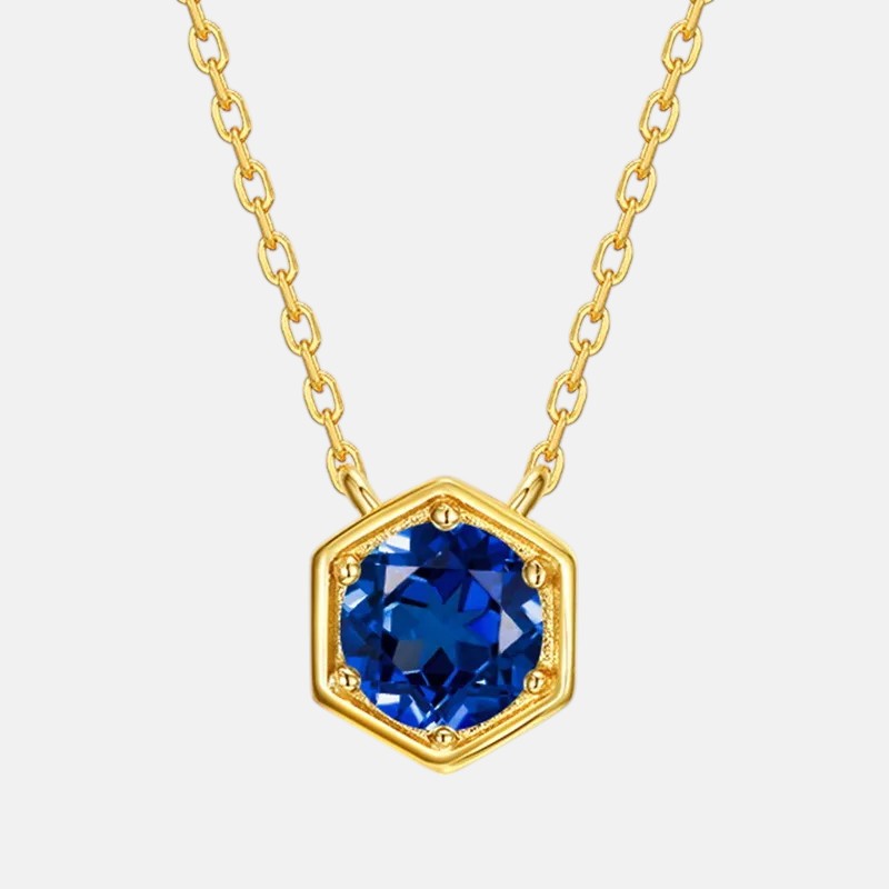 September Birthstone Necklace – Sapphire Blue Gift for Her under $80