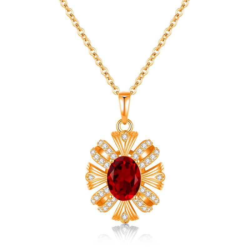 Natural Crystal Pendant Necklace – S925 Sterling Silver | Blingku