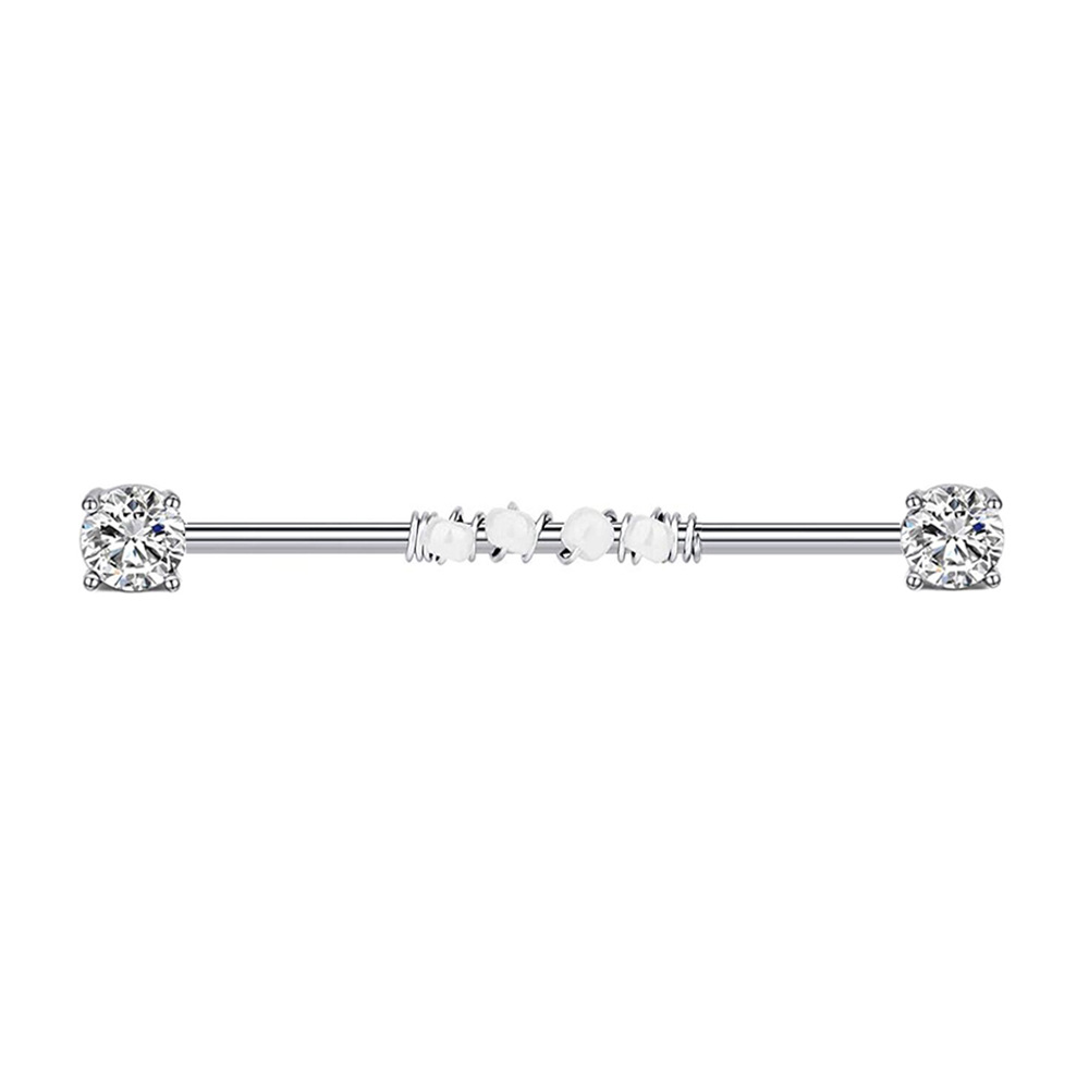 Double Ear Piercing Jewelry – Long Bar Industrial Bridge Piercing Earring