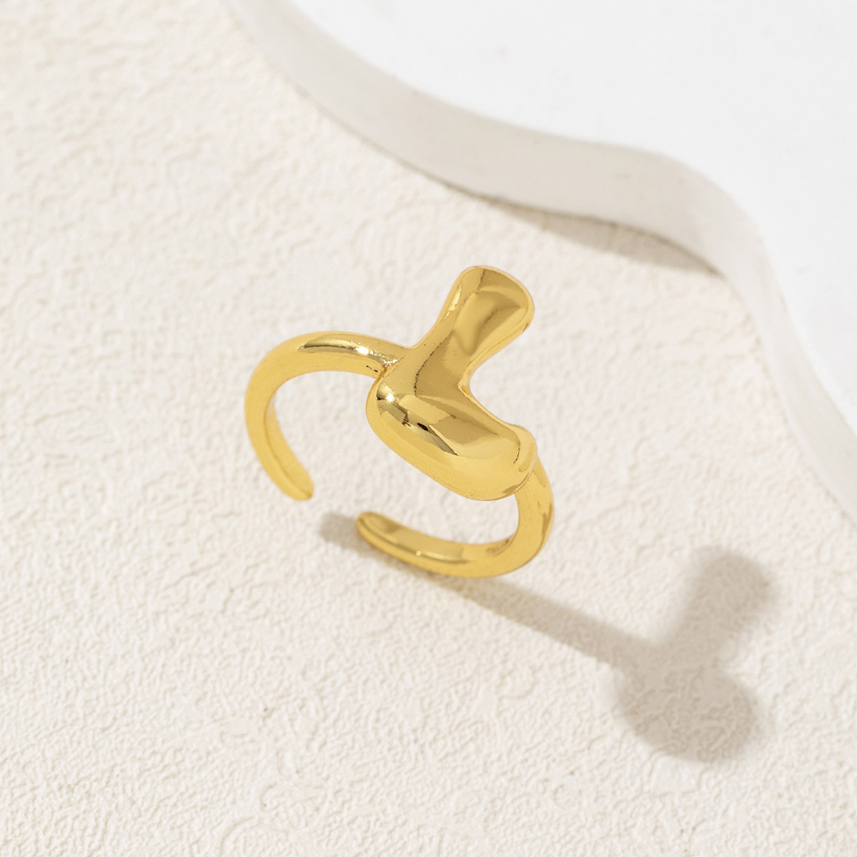 Letter Ring – Polished Mirror Finish Alphabet Initial Ring