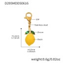 Lemon green leaf pendant