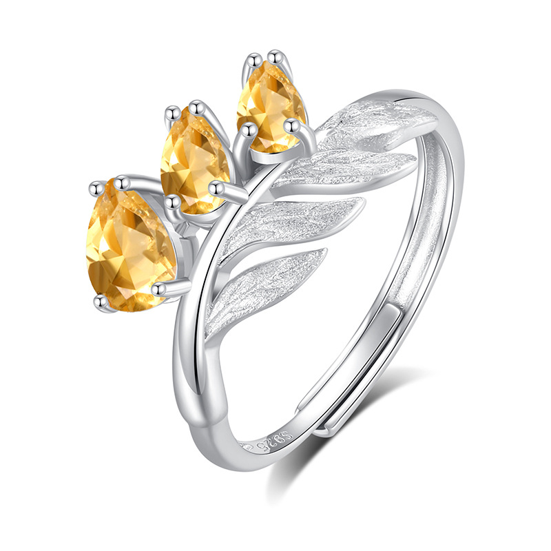 Leaf Pendant Necklace Set – S925 Sterling Silver Crystal Jewelry | Blingku