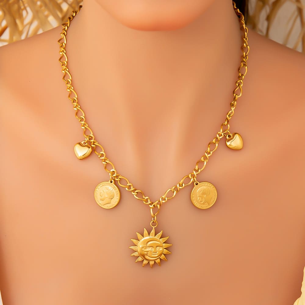 Matching Necklaces for Couples – Angel & Devil Vintage Skull Pendant Set