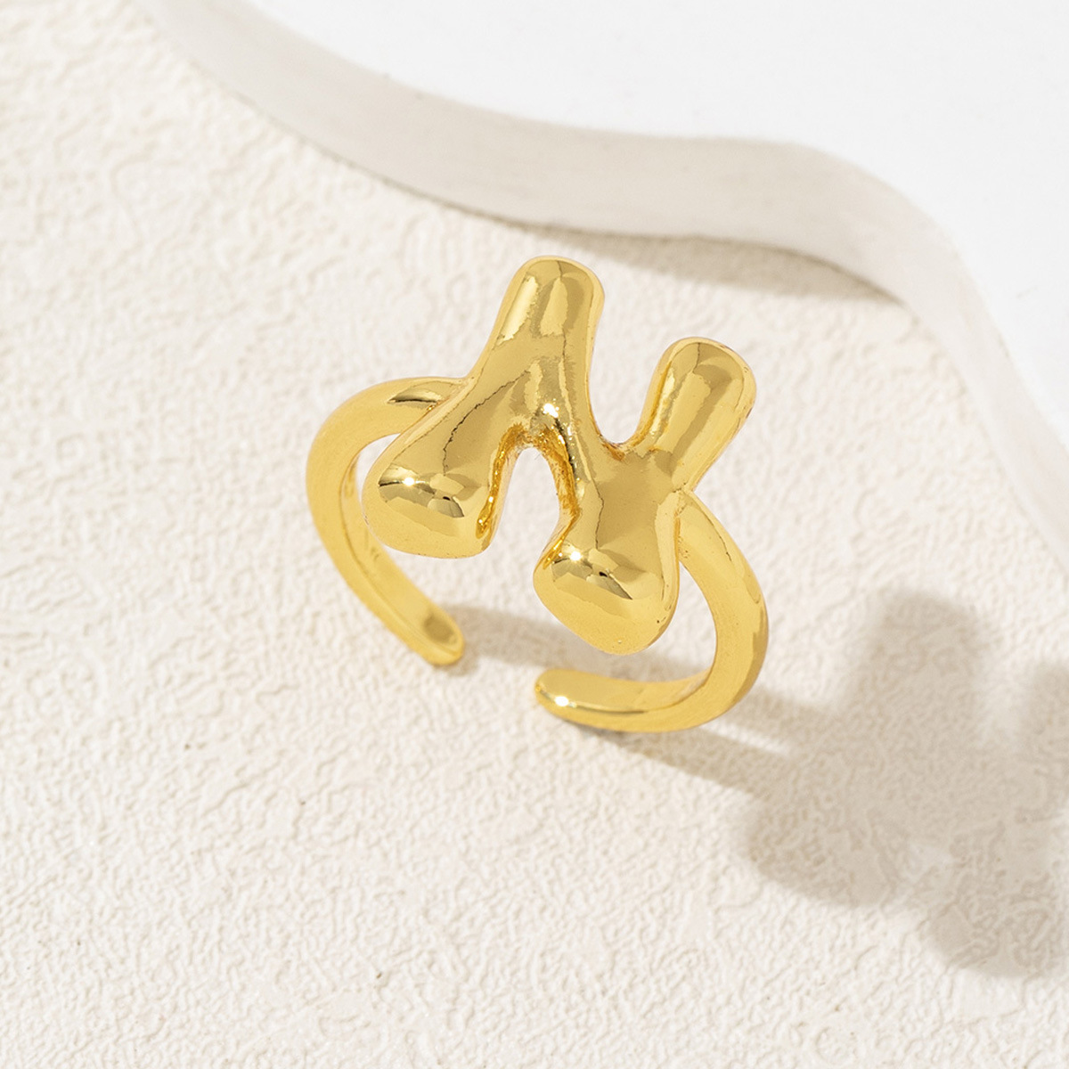 Letter Ring – Polished Mirror Finish Alphabet Initial Ring