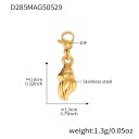 Gold conch pendant*4