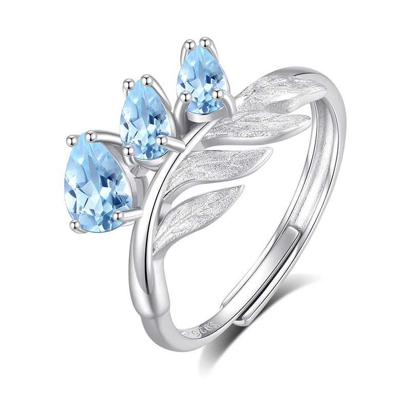 Leaf Pendant Necklace Set – S925 Sterling Silver Crystal Jewelry | Blingku