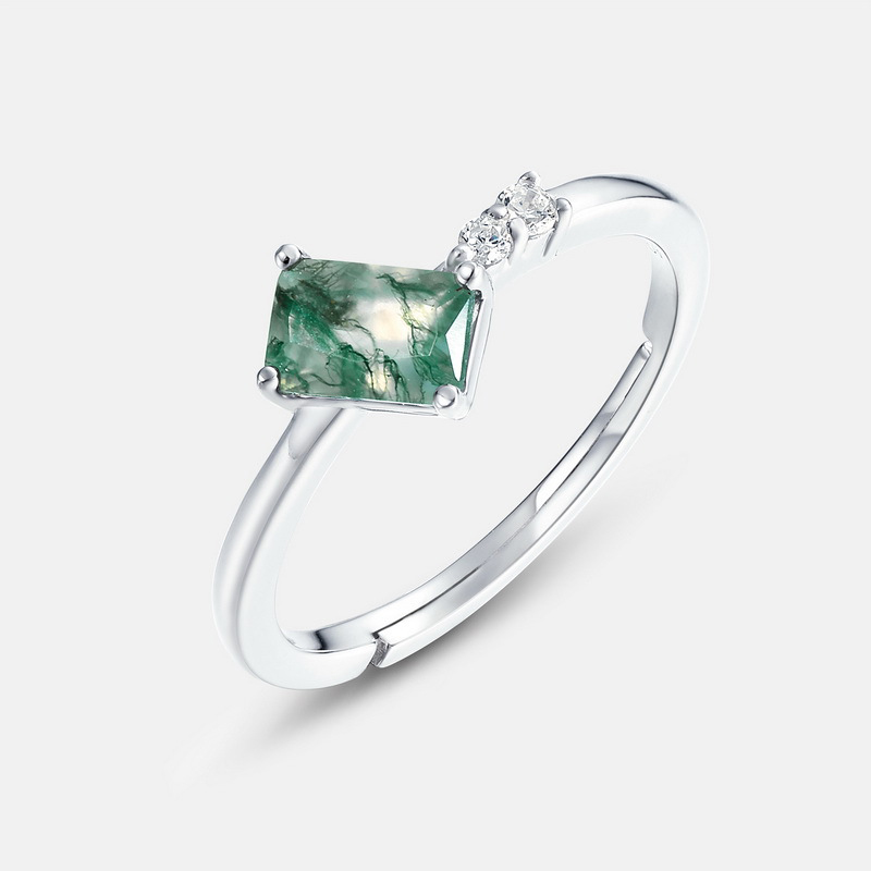 Open Adjustable Alexandrite Ring | S925 Sterling Silver Color‑Change Gem – Unique Statement Design