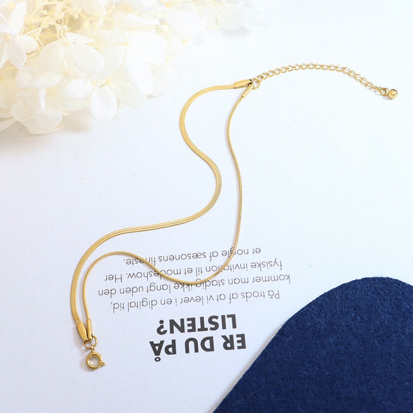 Double Chain Bracelet – Gold Plated Stainless Steel Minimalist Design
