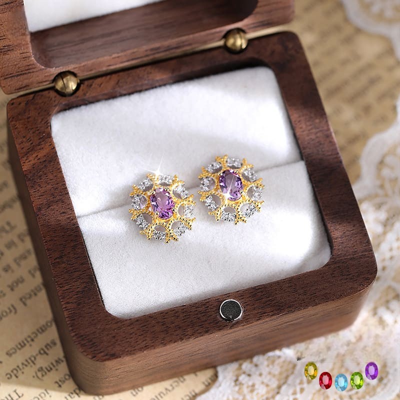 Peridot Stud Earrings – Oval Cut Natural Gem in S925 Silver