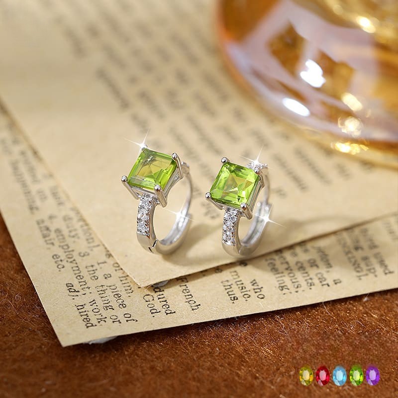Cube Earrings – S925 Sterling Silver Luxury Hoop with Sugar Cube Detail