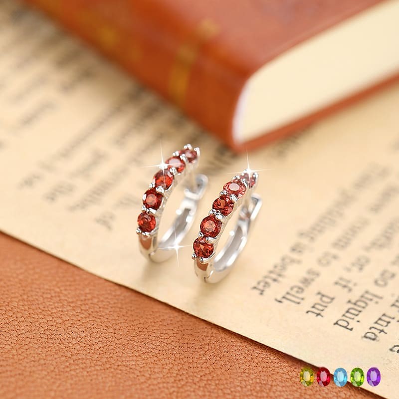 Summer Stud Earrings for Women – S925 Sterling Silver with Natural Peridot