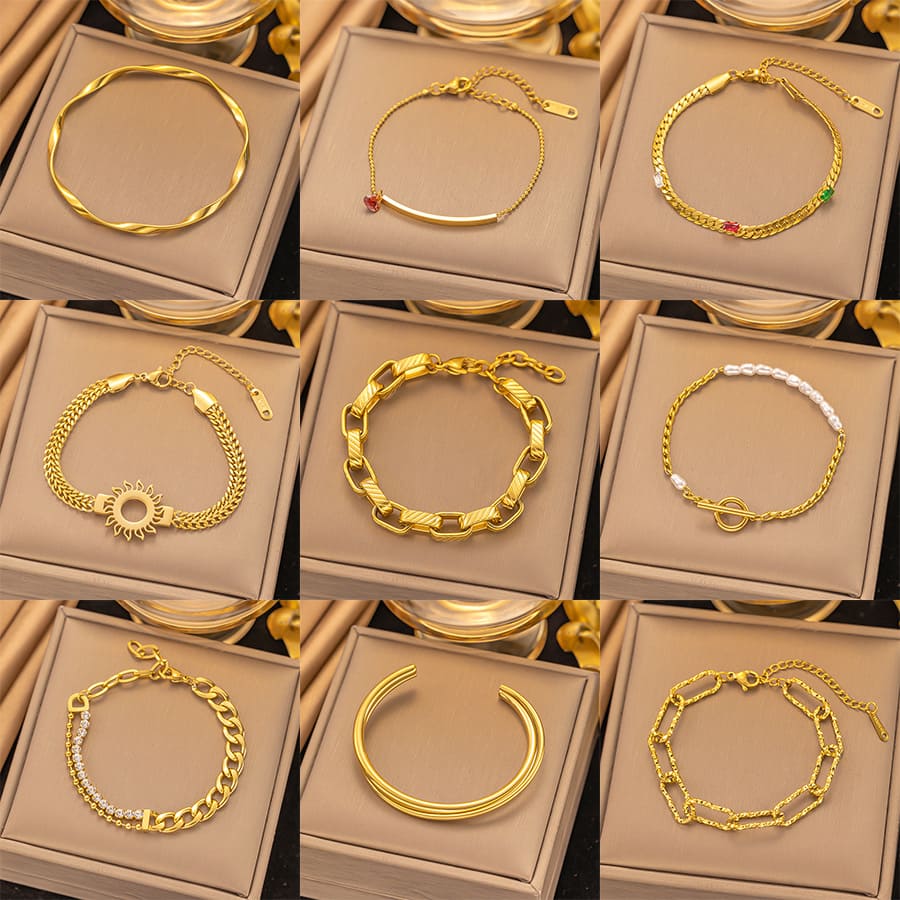 Gold Plated Bracelet – Stainless Steel Styles for Women