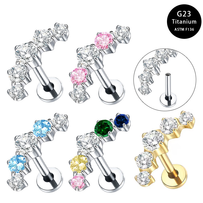 Minimalist Cartilage Stud Earrings – Flat Back Surgical Steel Piercing Jewelry