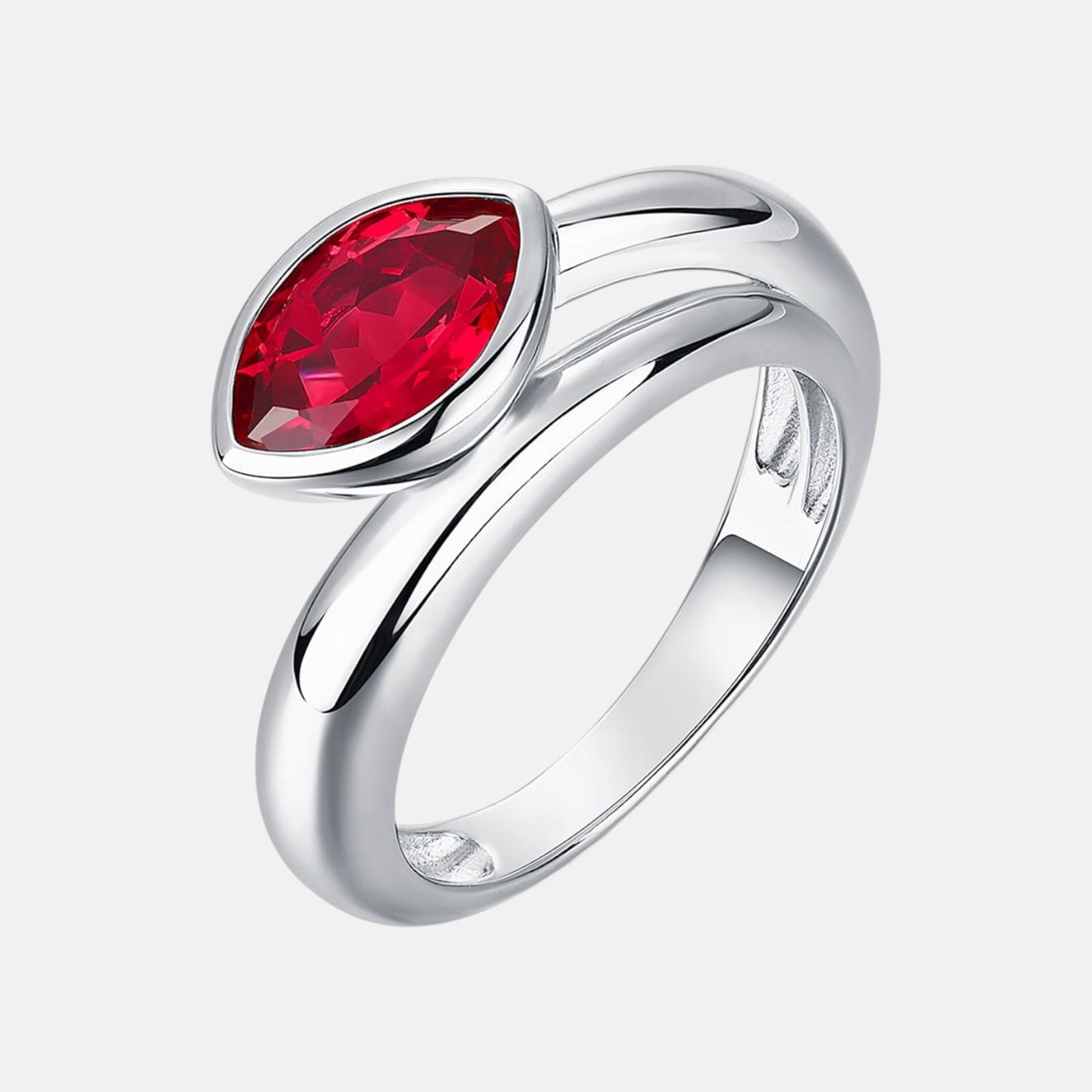 S925 Sterling Silver Oval Sapphire Ring – September Birthstone