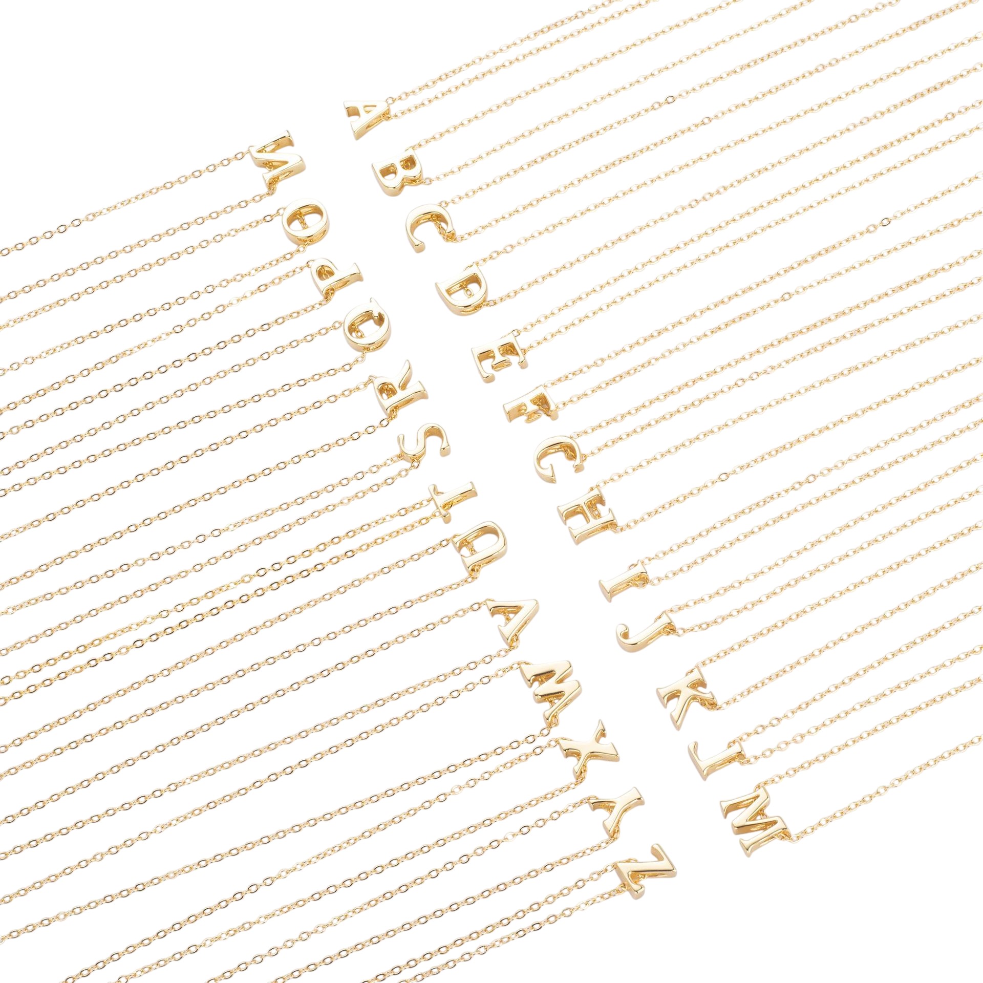 Initial Necklace – S925 Sterling Silver A–Z Alphabet Pendant Clavicle Chain