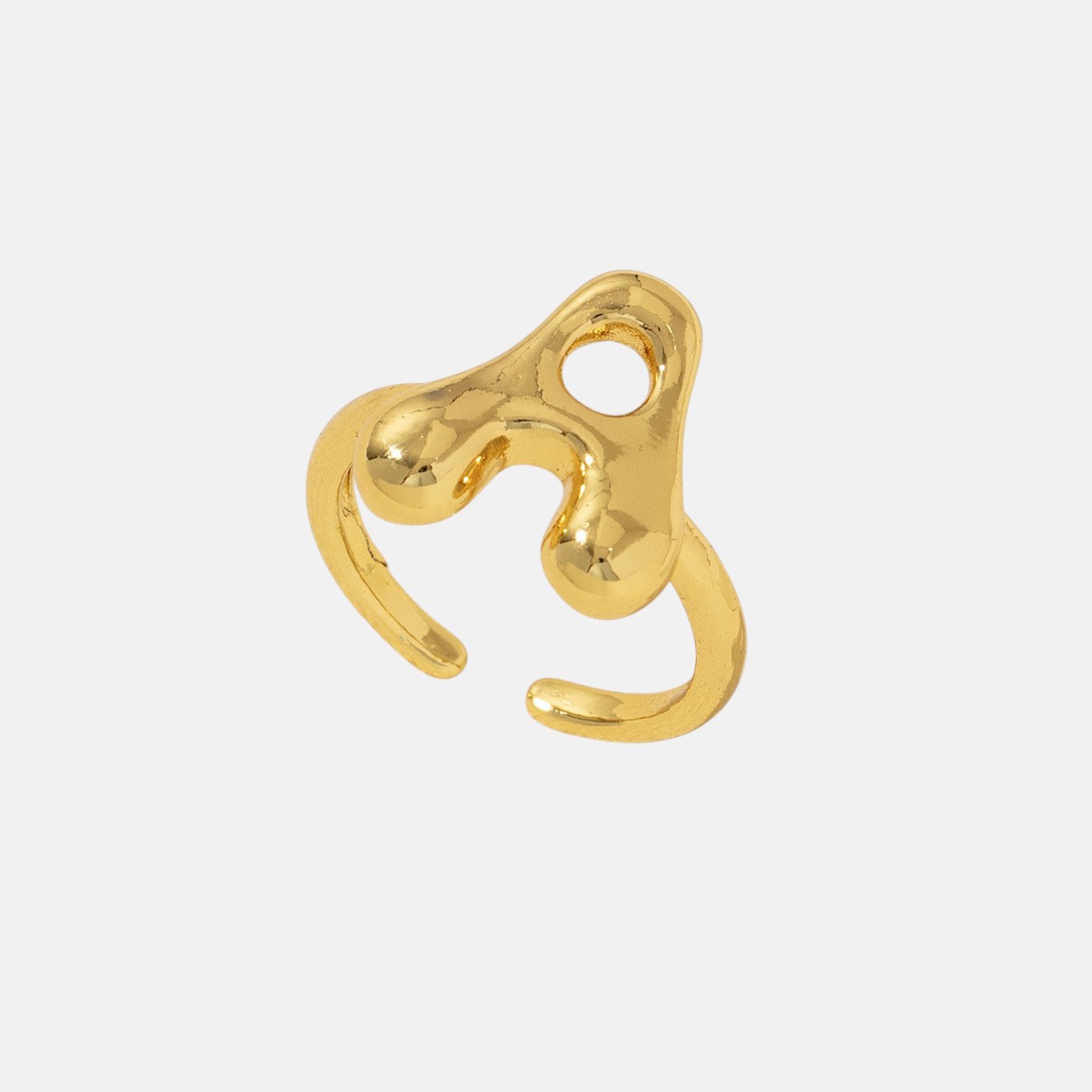 Letter Ring – Polished Mirror Finish Alphabet Initial Ring