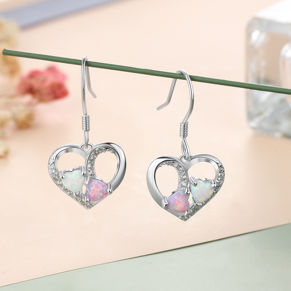 Opal Silver Earrings – Elegant S925 Silver Jewelry for Women