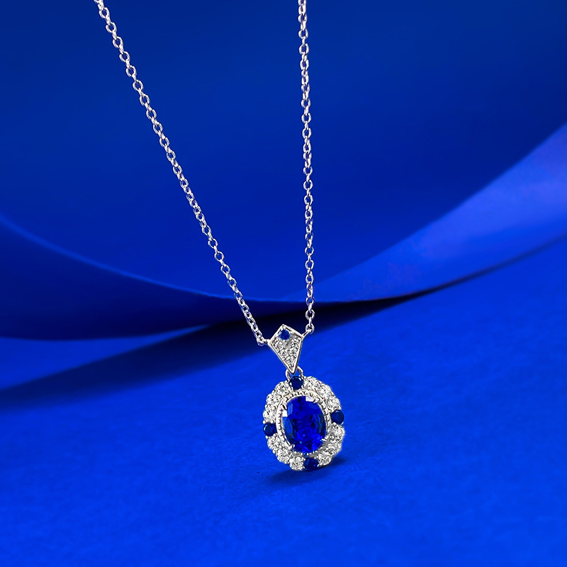 Sapphire Necklace – S925 Silver Luxury Sapphire Pendant