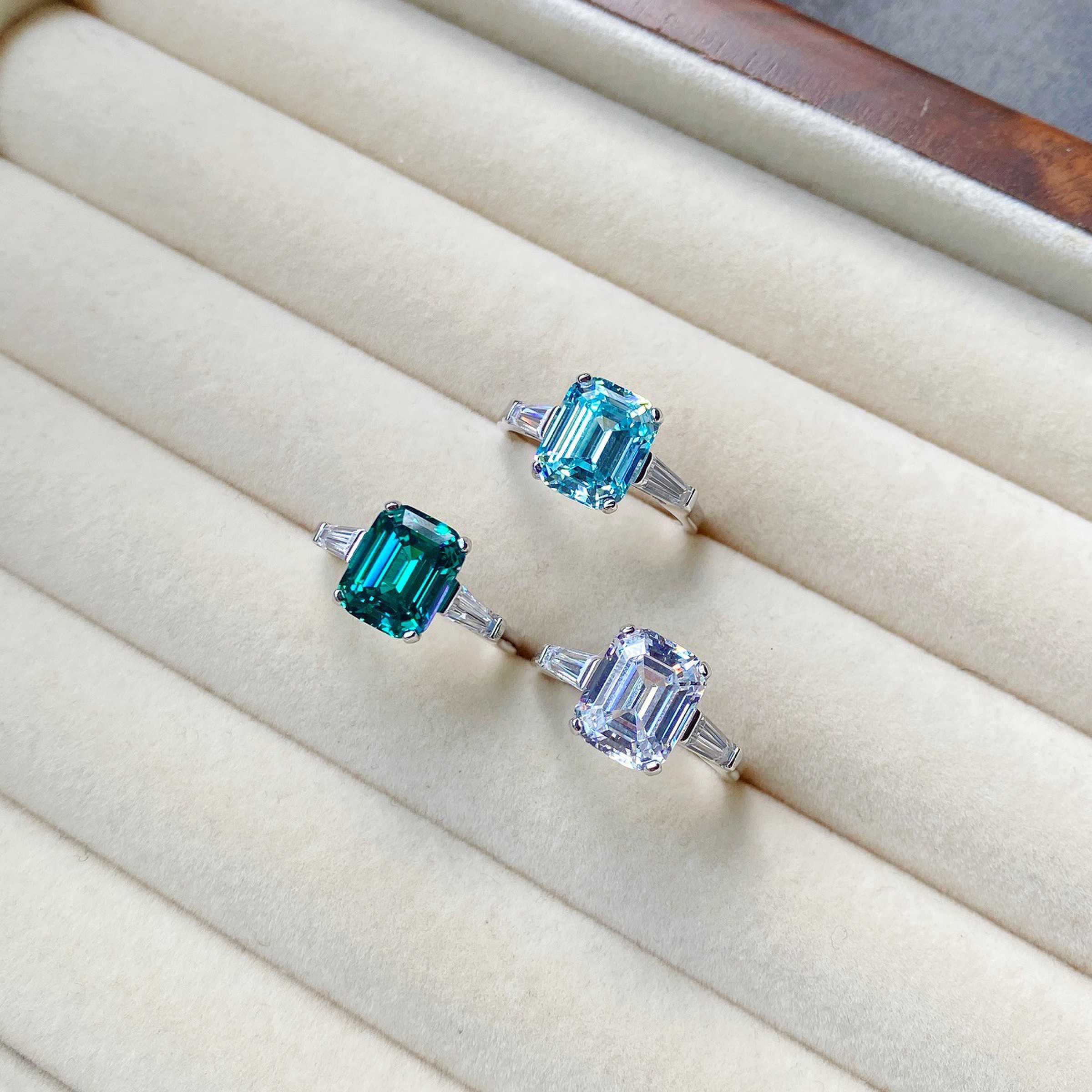 6 Carat Aquamarine Engagement Ring – S925 Sterling Silver CZ Ring