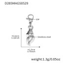 Steel conch pendant*4