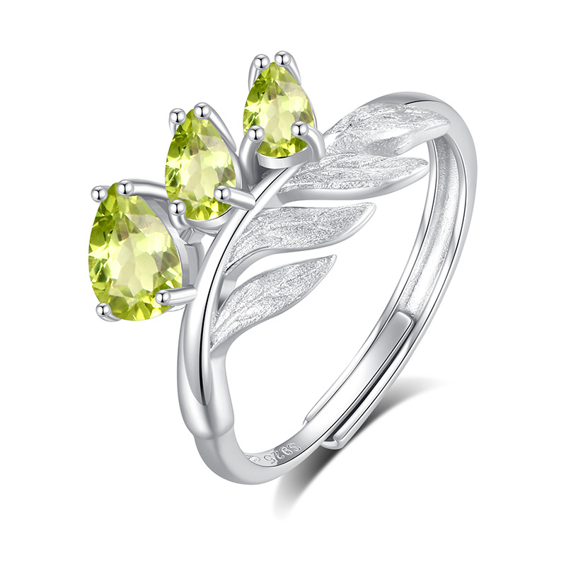 Leaf Pendant Necklace Set – S925 Sterling Silver Crystal Jewelry | Blingku