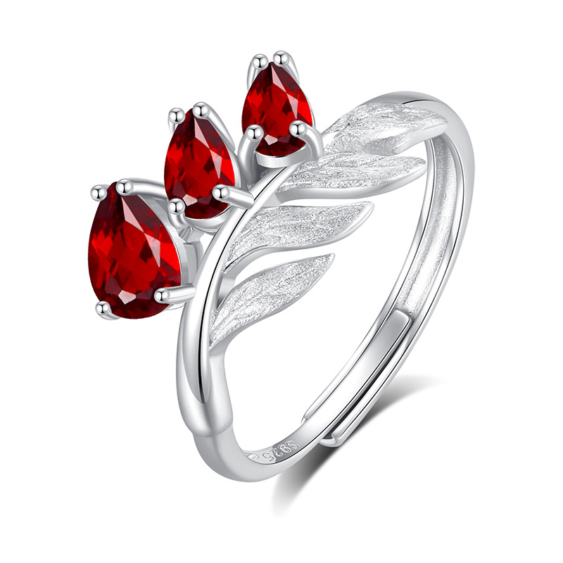 Leaf Pendant Necklace Set – S925 Sterling Silver Crystal Jewelry | Blingku