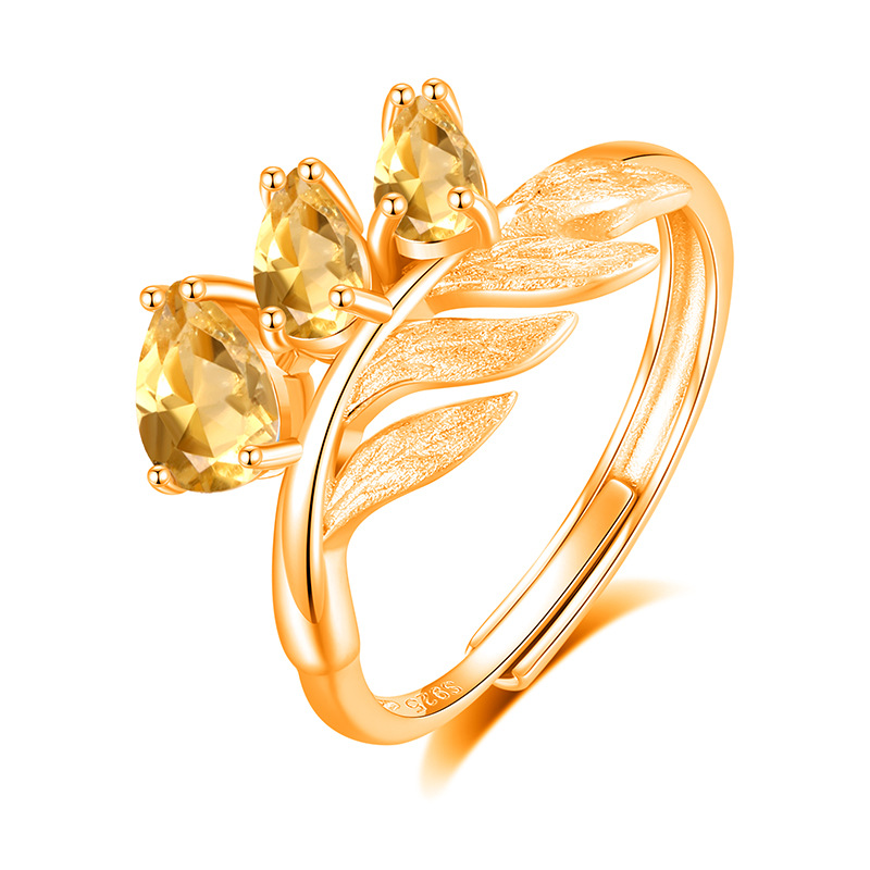 Leaf Pendant Necklace Set – S925 Sterling Silver Crystal Jewelry | Blingku