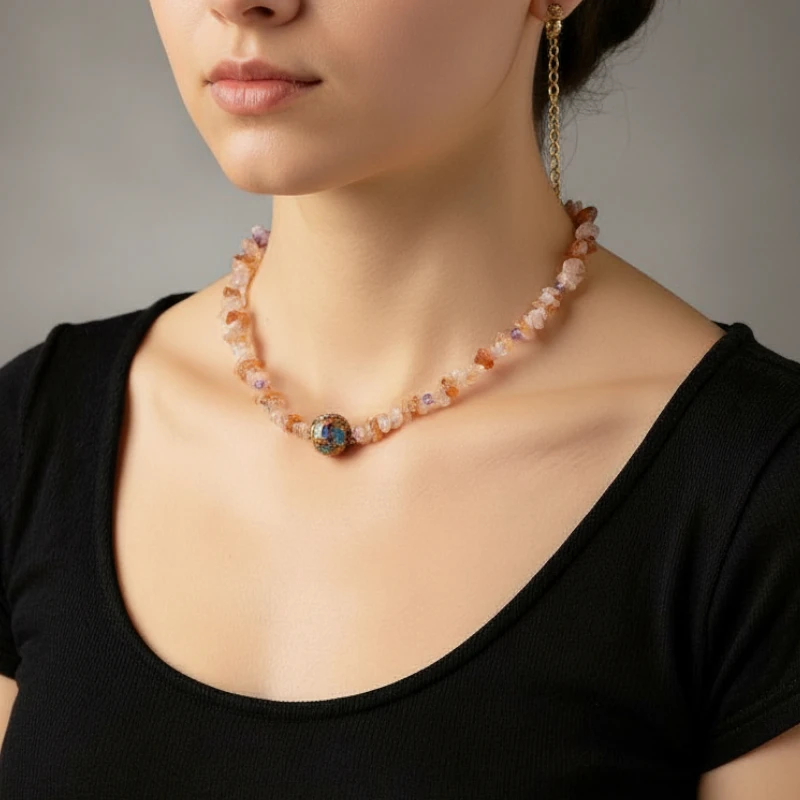 Crystal Necklace – Elegant Clear Crystal Pendant Necklace for Women