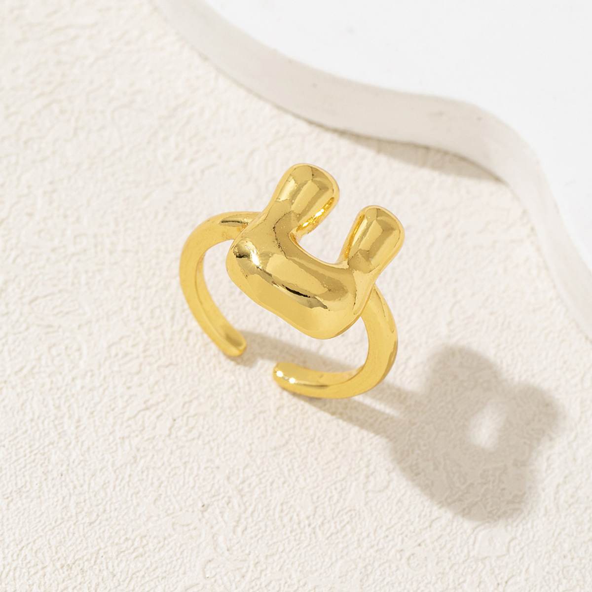 Letter Ring – Polished Mirror Finish Alphabet Initial Ring