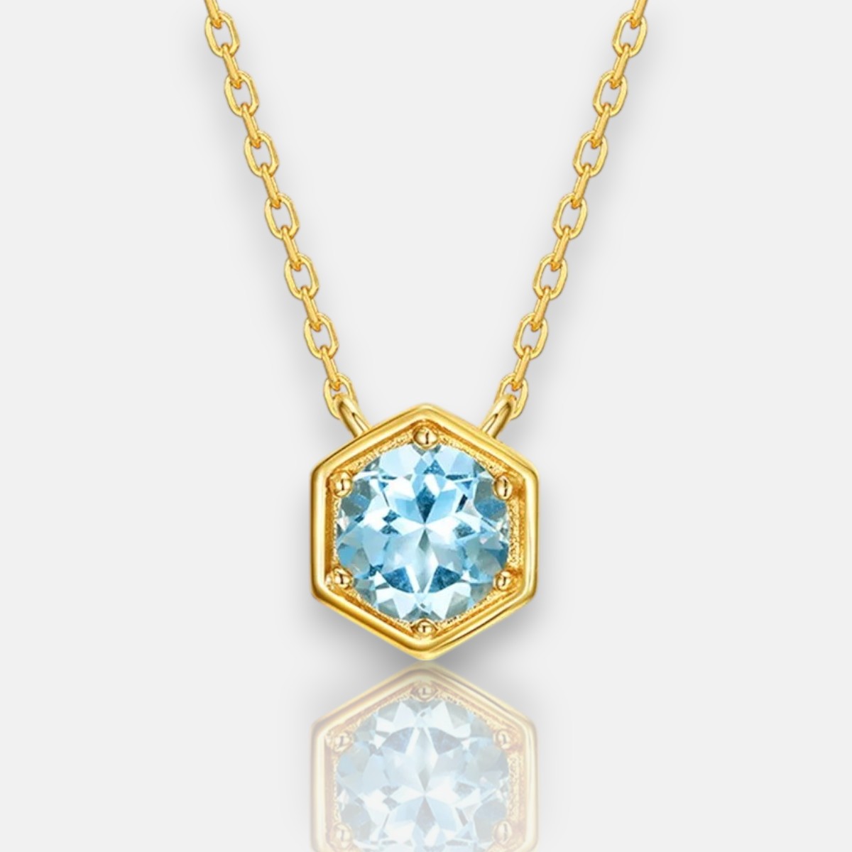 March Birthstone Necklace – Aquamarine Jewelry for Her under $80