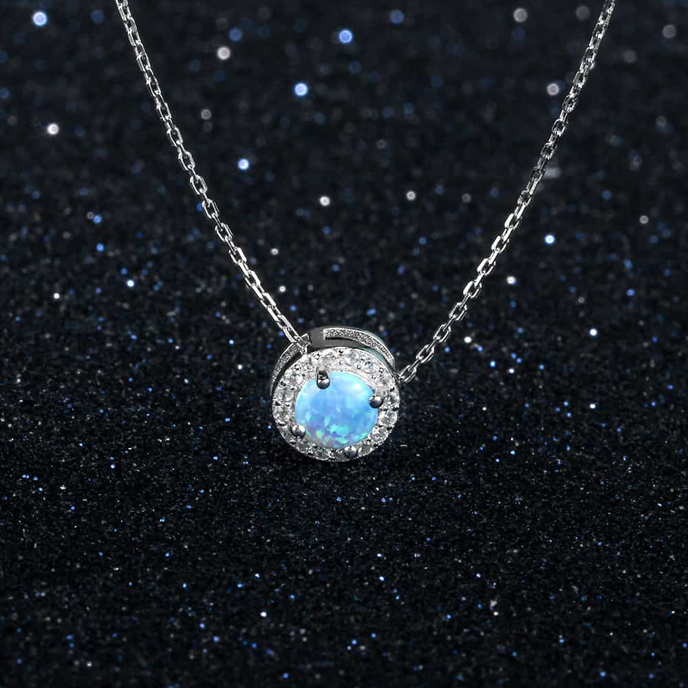 Opal Necklace for Women – Elegant S925 Silver Pendant