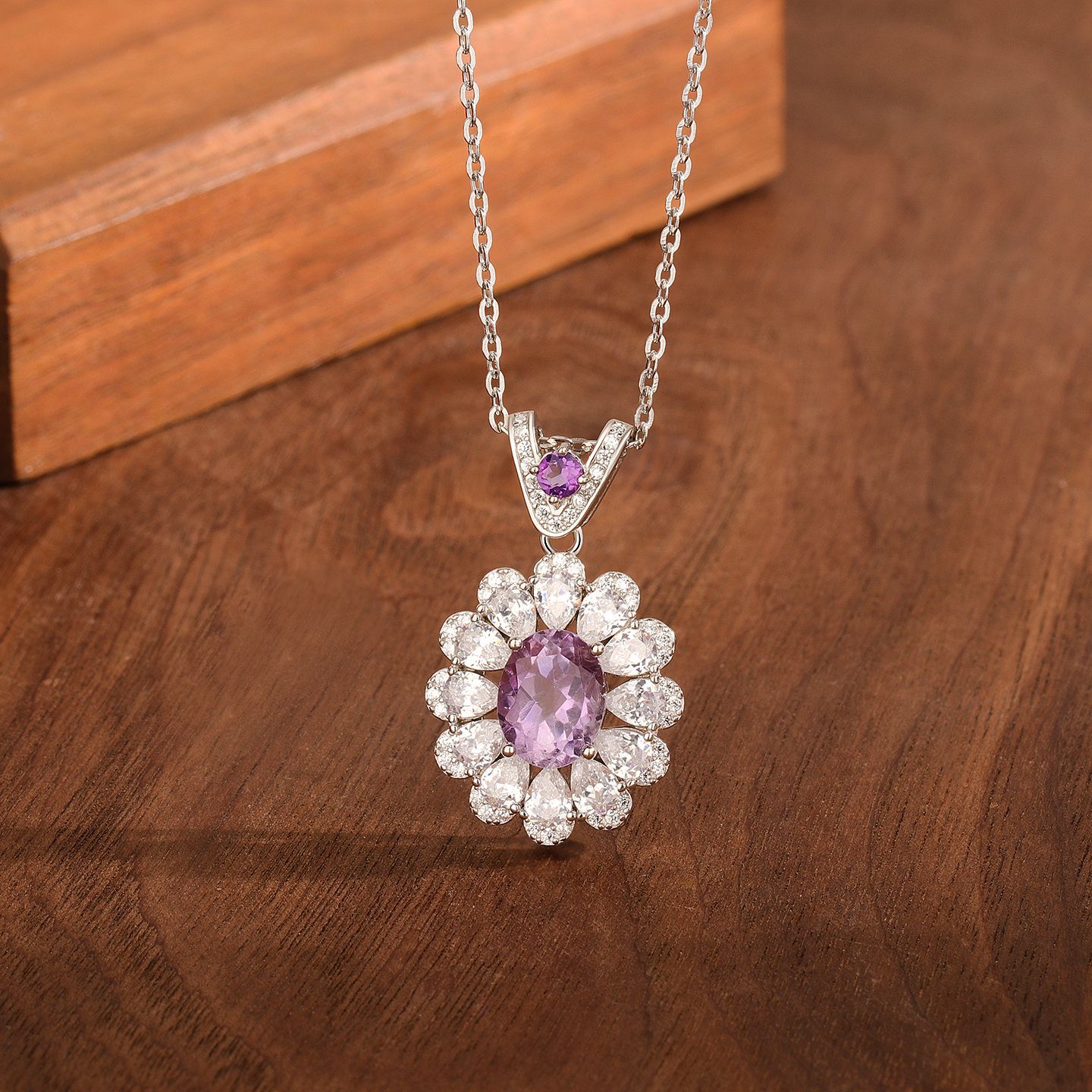 Amethyst Necklace - S925 Sterling Silver Sweet Dream 