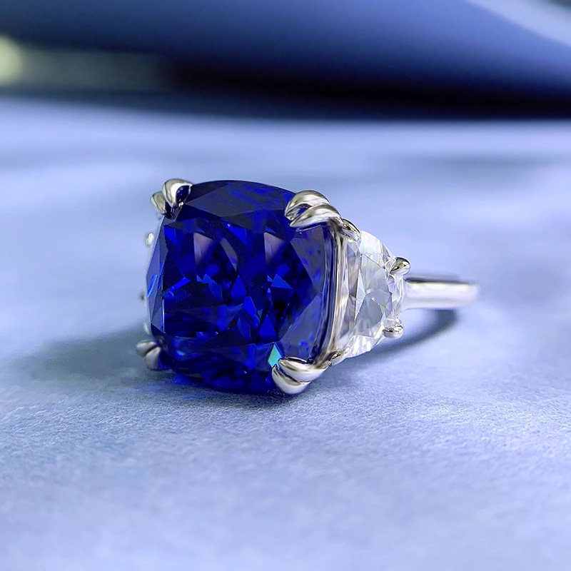 Sapphire Ring - Royal Blue INS Style in S925 Sterling Silver