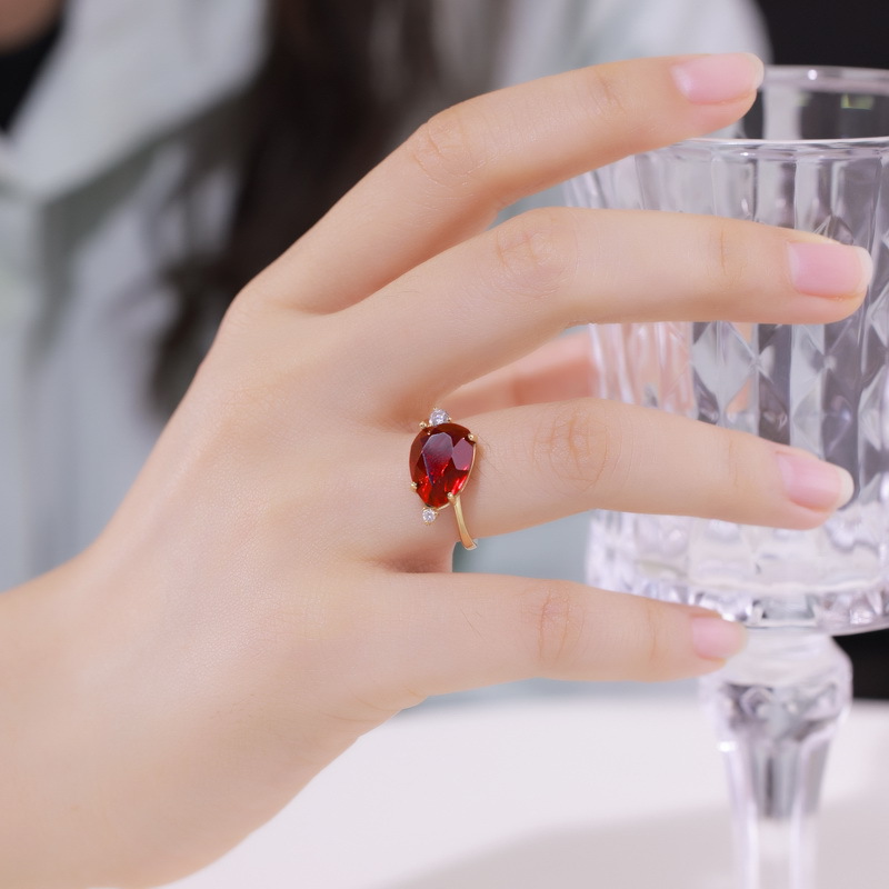 Color Gemstone Ring | 10K Gold Plated Sterling Silver | Synthetic Birthstone Series