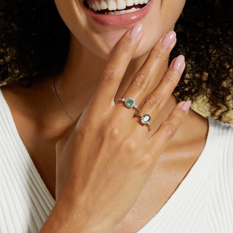 Round Cut Alexandrite Ring | S925 Sterling Silver Color‑Change Gem – June Birthstone