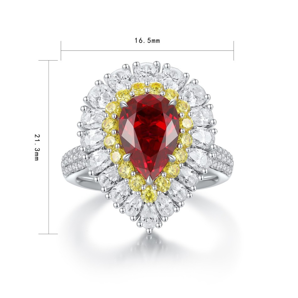 July Ruby Jewelry – 2-in-1 Pendant & Ring in S925 Sterling Silver
