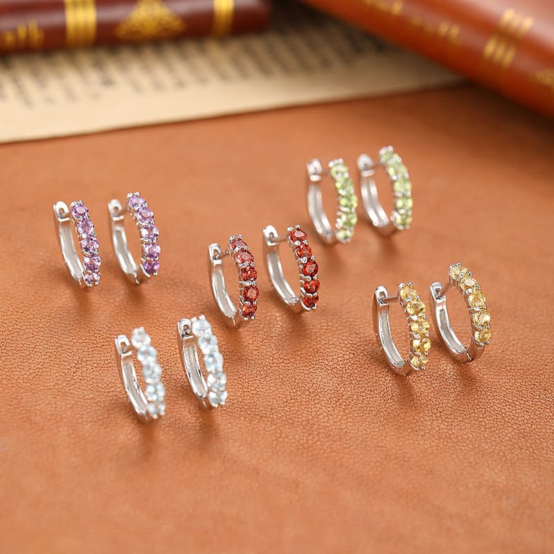 Summer Stud Earrings for Women – S925 Sterling Silver with Natural Peridot