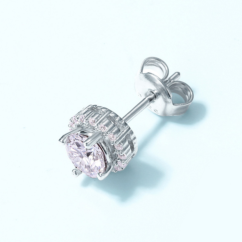 TK Moissanite Stud Earrings 0.87CT in S925 Silver White Gold