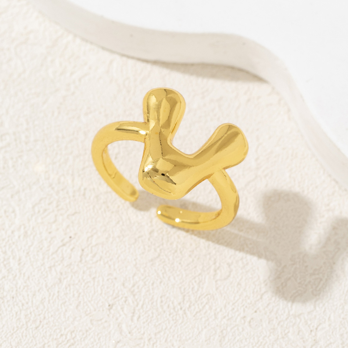 Letter Ring – Polished Mirror Finish Alphabet Initial Ring