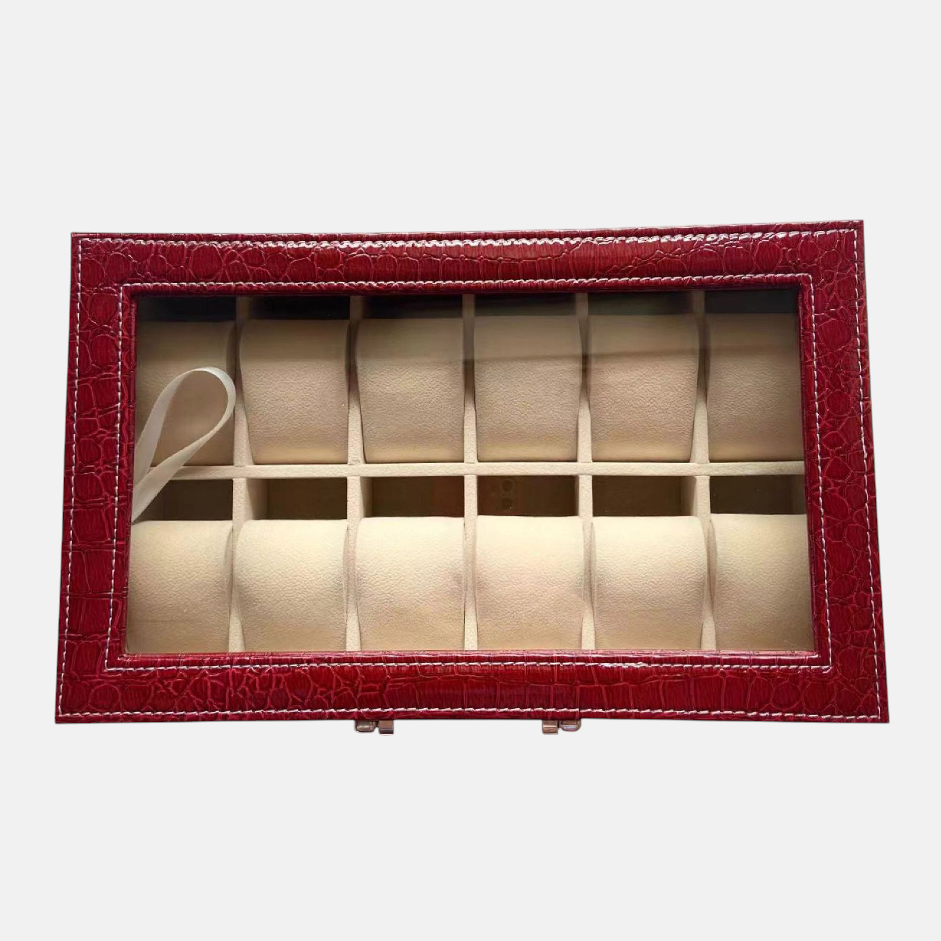 Mens Jewelry Box – Crocodile Texture PU Leather Storage & Display Case