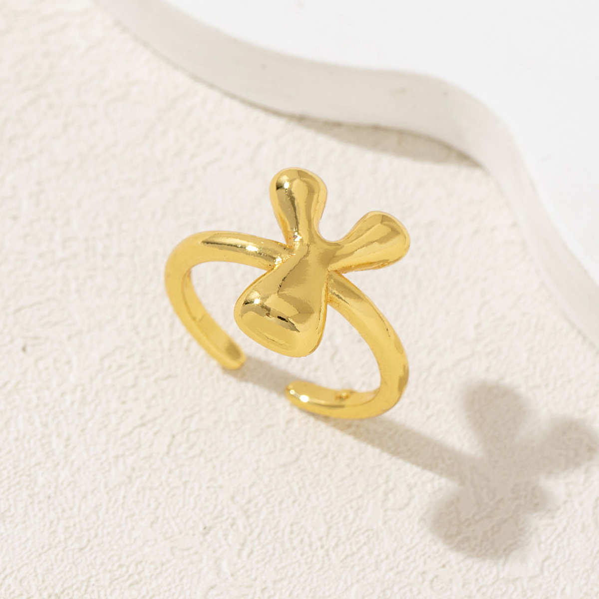 Letter Ring – Polished Mirror Finish Alphabet Initial Ring