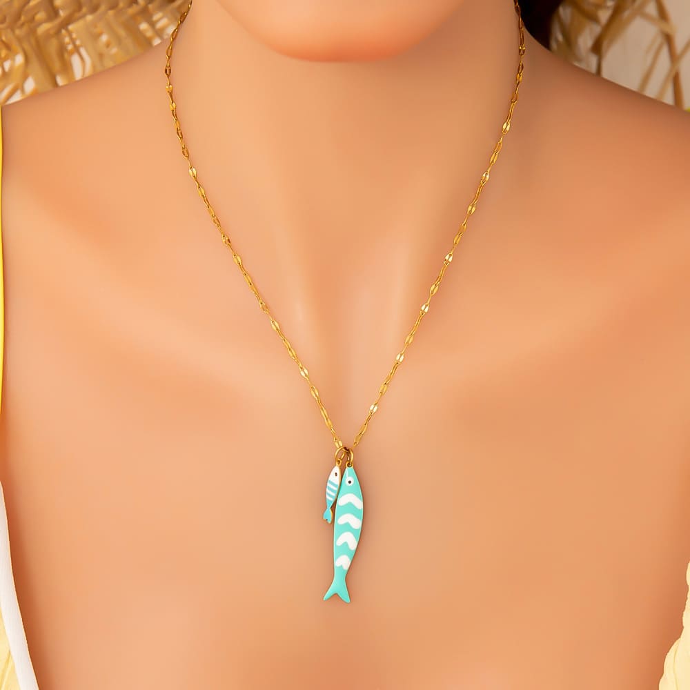 Trending Necklaces for Women – Minimalist Tropical Fish & Starfish Pendant Choker