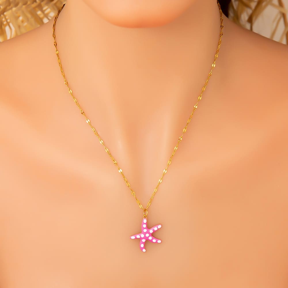 Trending Necklaces for Women – Minimalist Tropical Fish & Starfish Pendant Choker